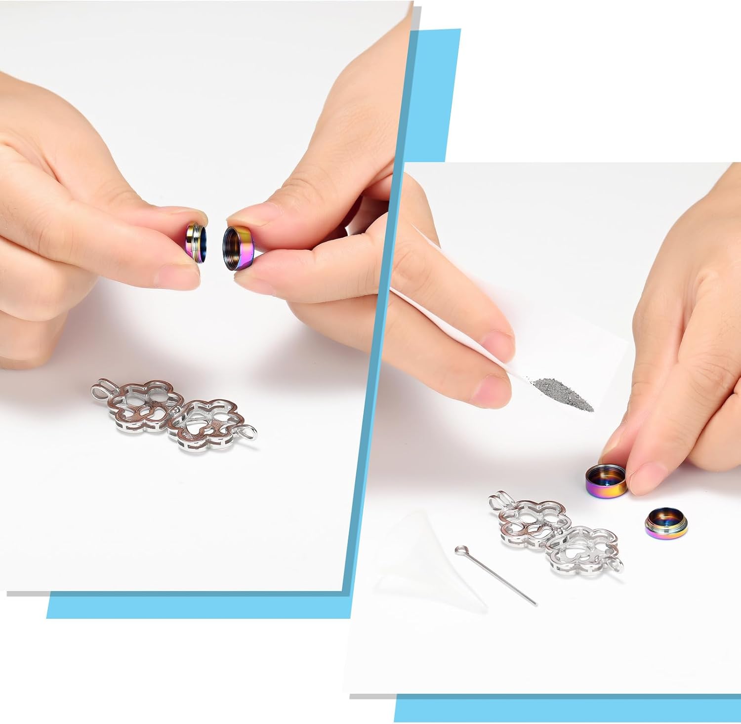 Oinsi Pet Cremation Jewelry For Ashes For Dog/Cat Paw Stainless Steel Memorial Locket Urn Necklace Inside Mini Case Keepsake Cremation Jewelry Women Men - Image 6