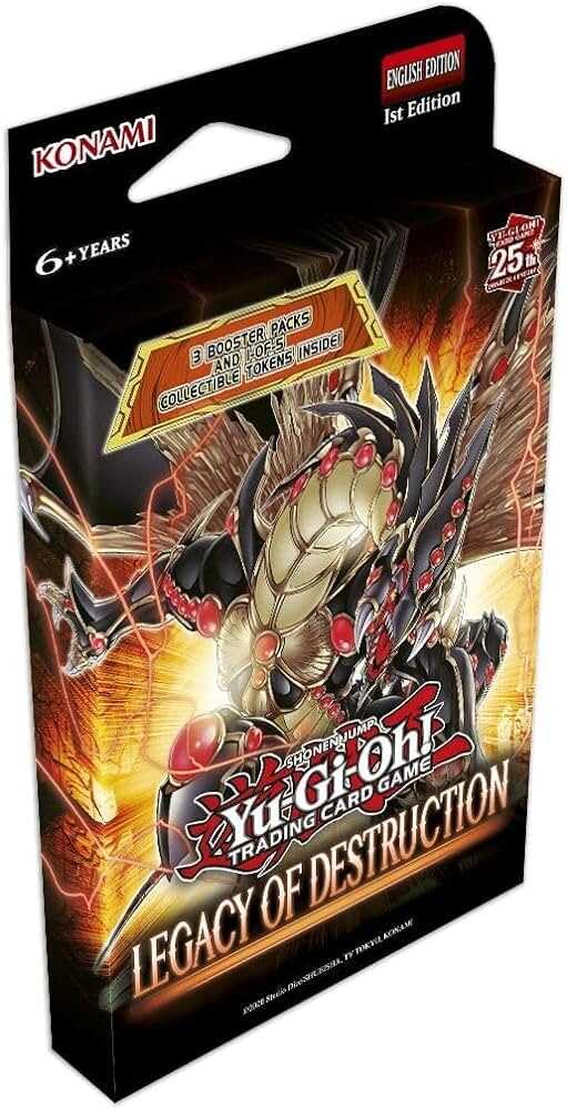 Yu Gi Oh! Legacy of Destruction 3- Pack Booster, White, 1.7 cm x 9.6 cm x 0.1 cm