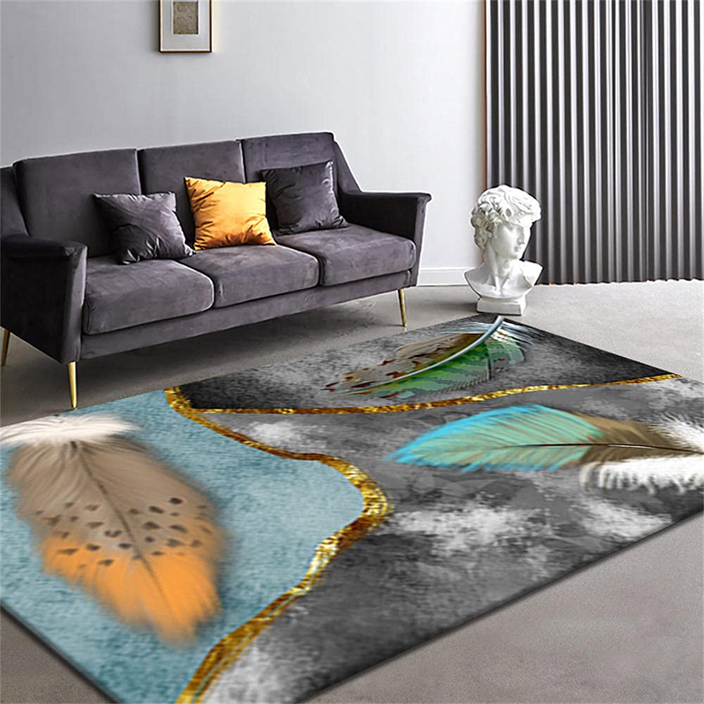 Tapis ado orange 200x300cm au motif moderne pour moquette de chambre