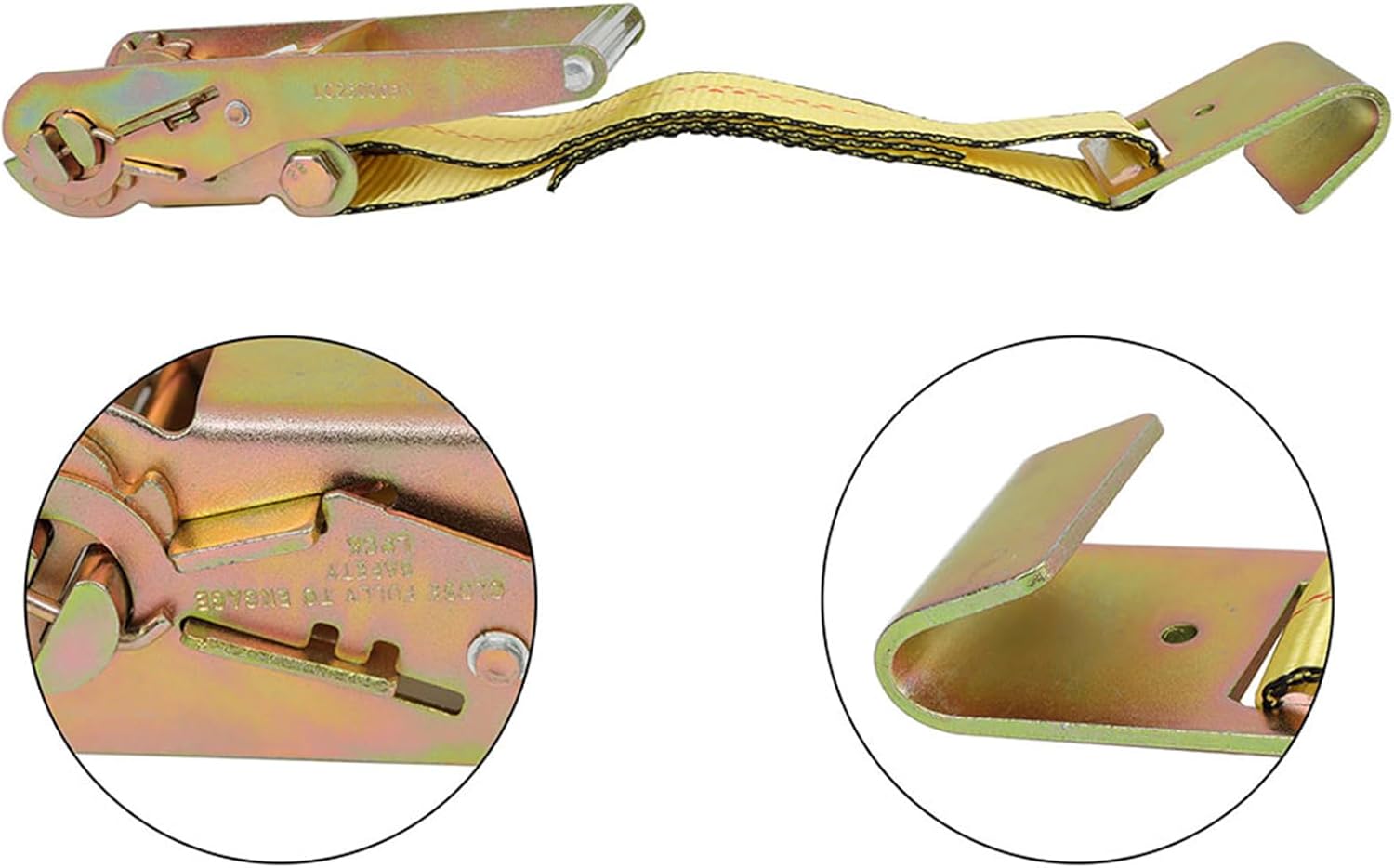 Silscvtt 4 PCS Yellow Car Tie Down Straps with Flat Hooks 2 Inches x 120 Inches Lasso Straps 10000 lbs Breaking Strength