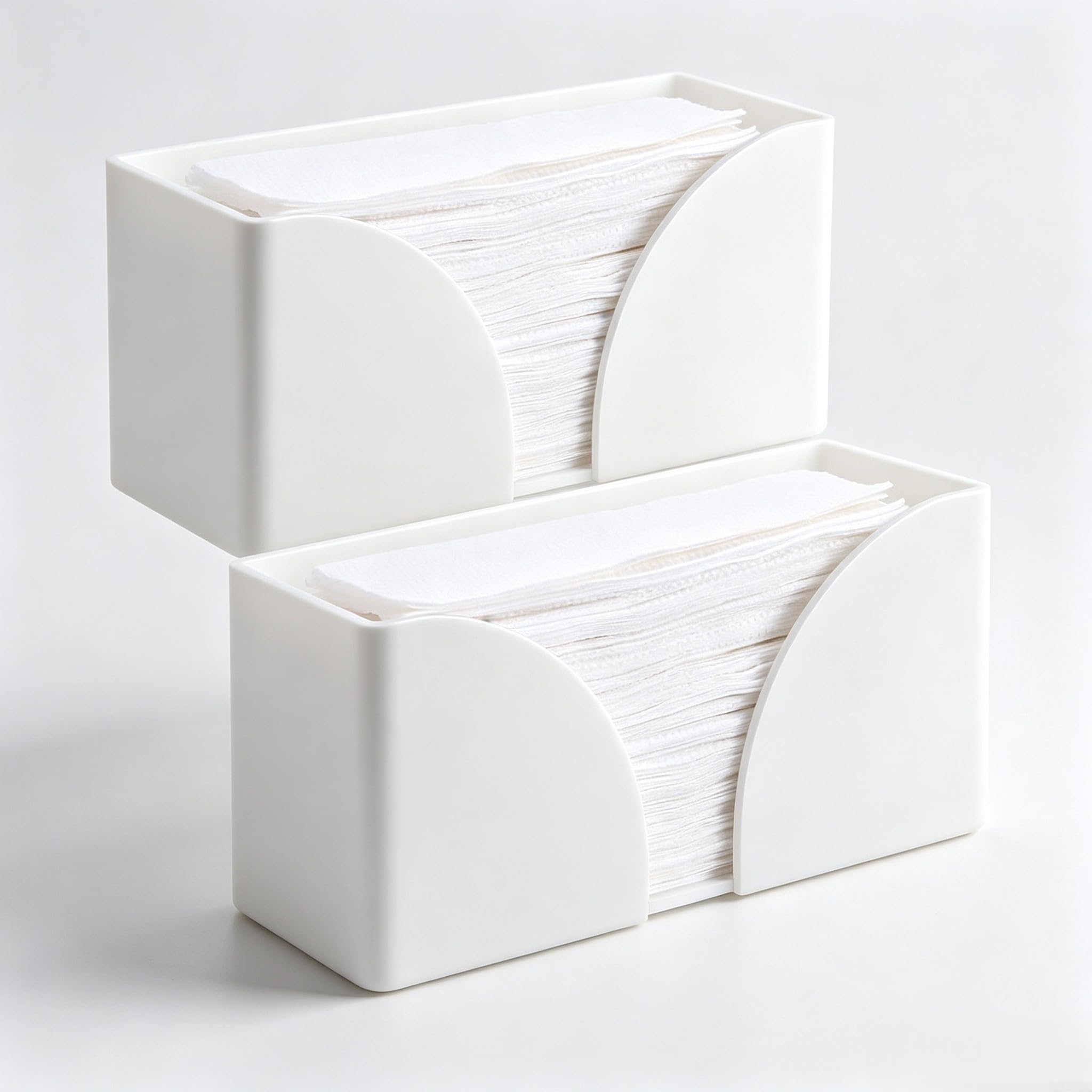 Soporte para toallas de papel, 29 x 15 cm, relleno frontal, acrílico (balck