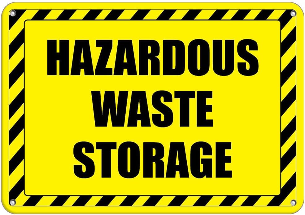 Hazardous Waste Storage Hazardous Storage Area Signs Label Vinyl Decal Sticker Kit