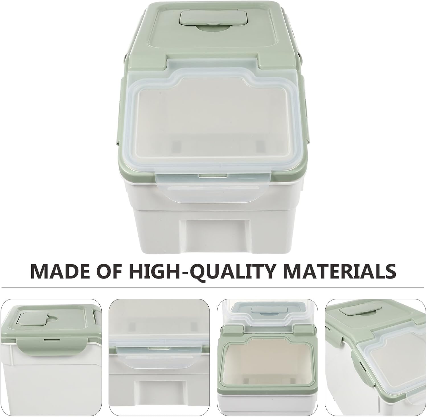 GLEAVI Pet Food Storage Bucket Moisture-proof Sealable Cat Food Container Small Pastel Green for Pet Supplies