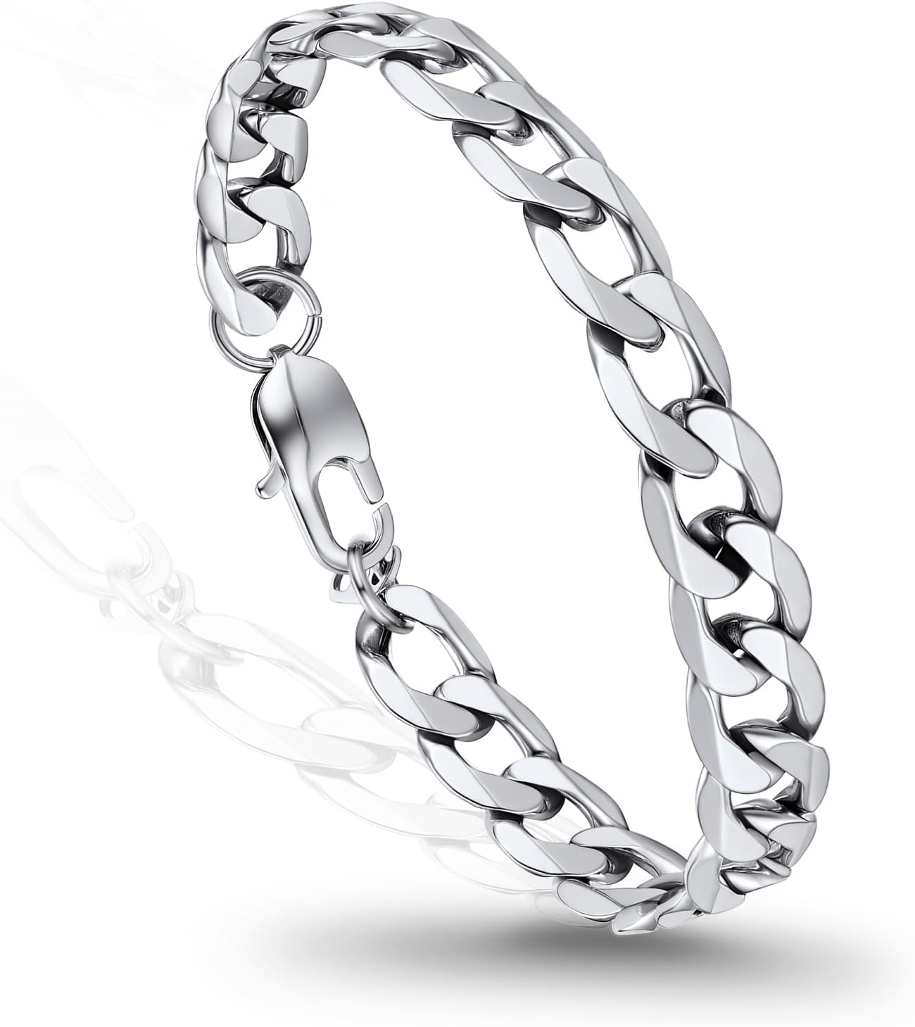 PROSTEEL 316L Stainless Steel Bracelet For Men, Stylish Figaro Chain, Hypoallergenic Jewelry, Black/Gold/Silver Tone, W:6mm-13mm, L:7.5"/8.3", Come with Box