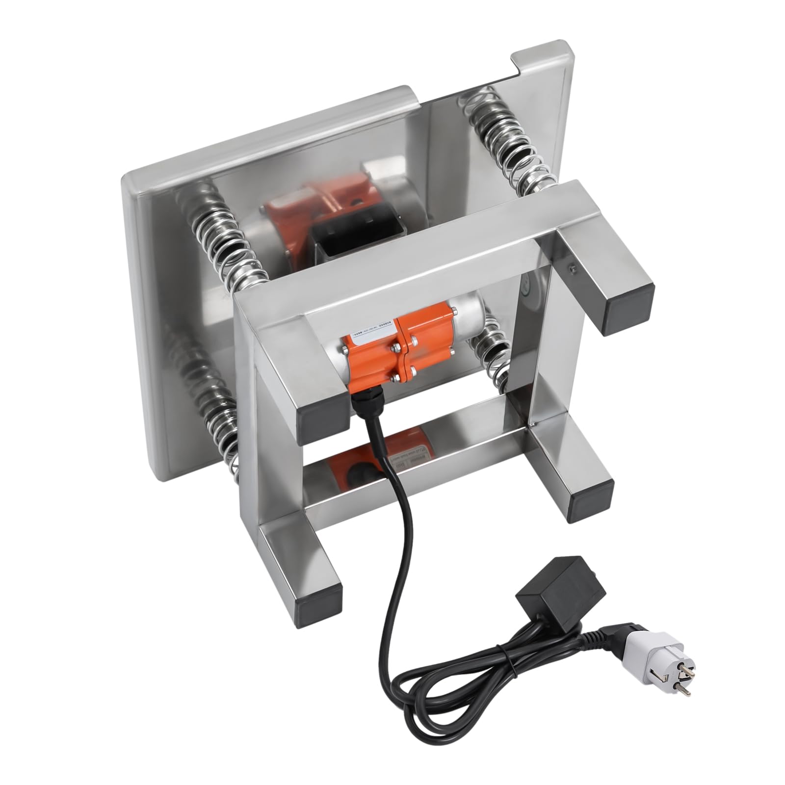 Pequeña placa vibratoria de hormigón de acero inoxidable, 3000-3600 rev/min mesa vibratoria de hormigón mesa vibratoria de plataforma vibratoria de hormigón carga máx. 10 kg 35 * 35 * 22 cm