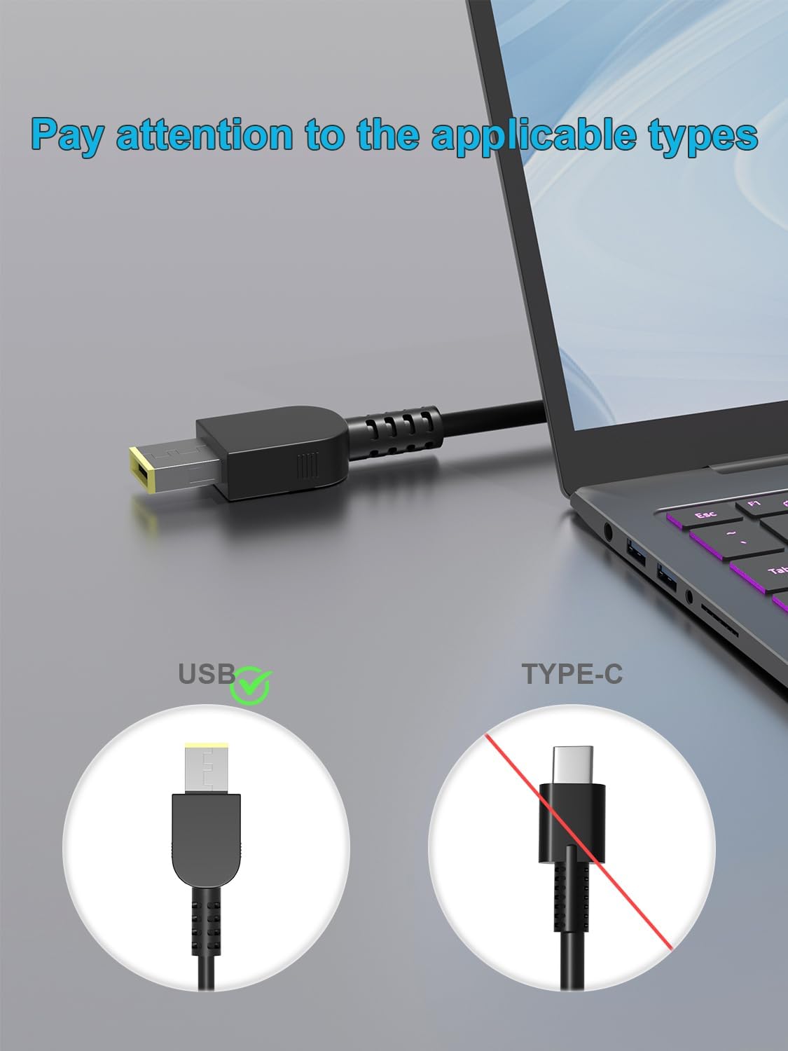 HSXIRQA 170W AC Adapter Charger for Lenovo ADL170NDC2A ADL170NLC3A ADL170NLC2A ADL170SDC3A ADL170NDC3A ADL170SLC3A ADL170SCC2A ADL170SCC3A ADL170SLC2A ADL170SDC2A SA10R16886 Laptop Power Supply - Image 2