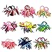 PIDOUDOU Pack of 18 Boutique Girls' Curly Korker Hair Bow Ties Kids Ponytail Holder