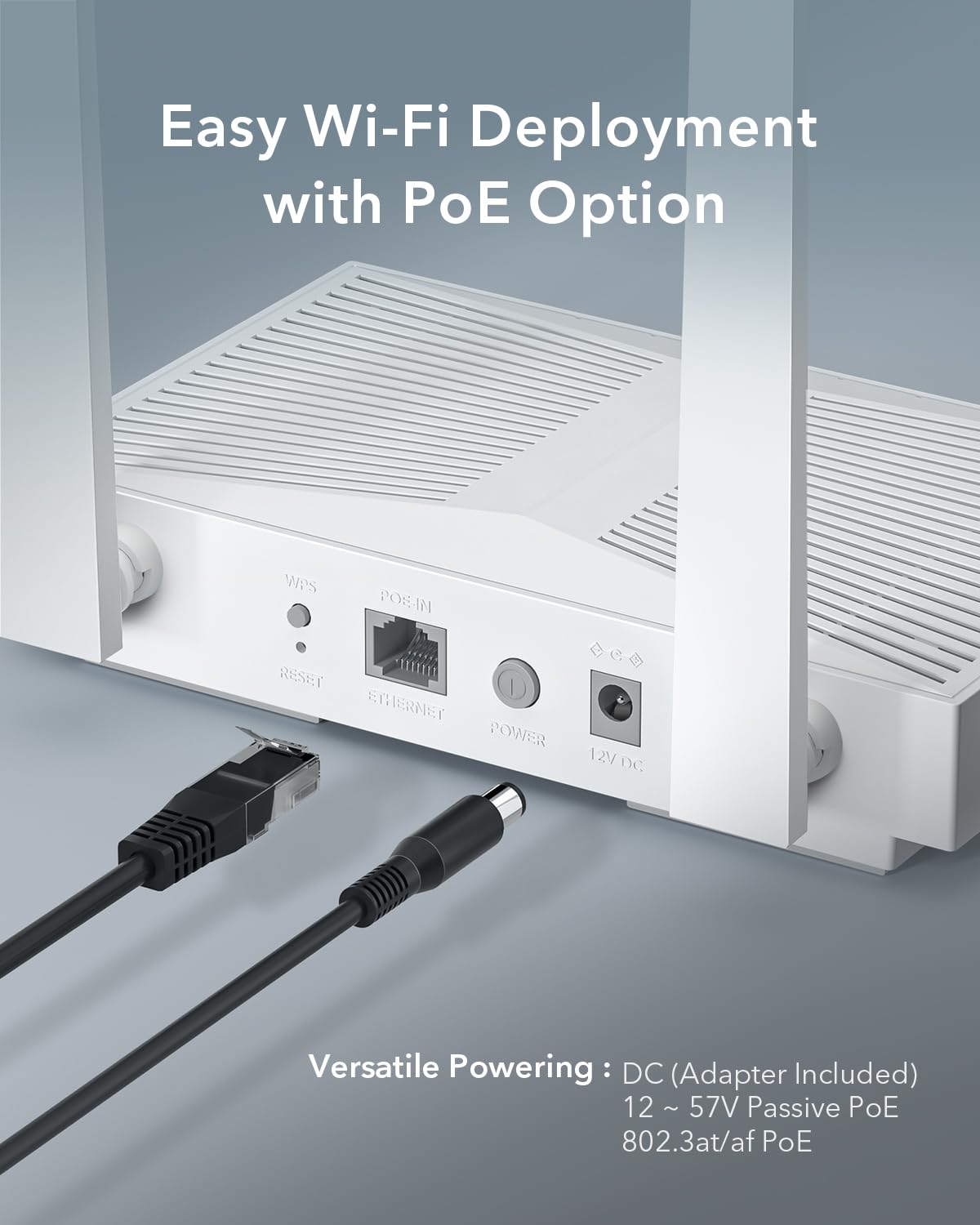 Cudy AC1200 punto de acceso inalámbrico, Gigabit RJ45, solución WiFi empresarial con malla, conformación de haz, itinerancia, MU-MIMO, PoE o alimentación CC, AP1300D