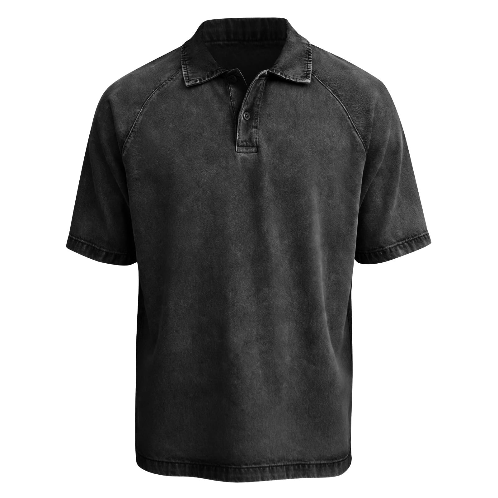 Camicia da uomo lavata tinta unita puro cotone americano stile invecchiato casual top morbido traspirante uso quotidiano