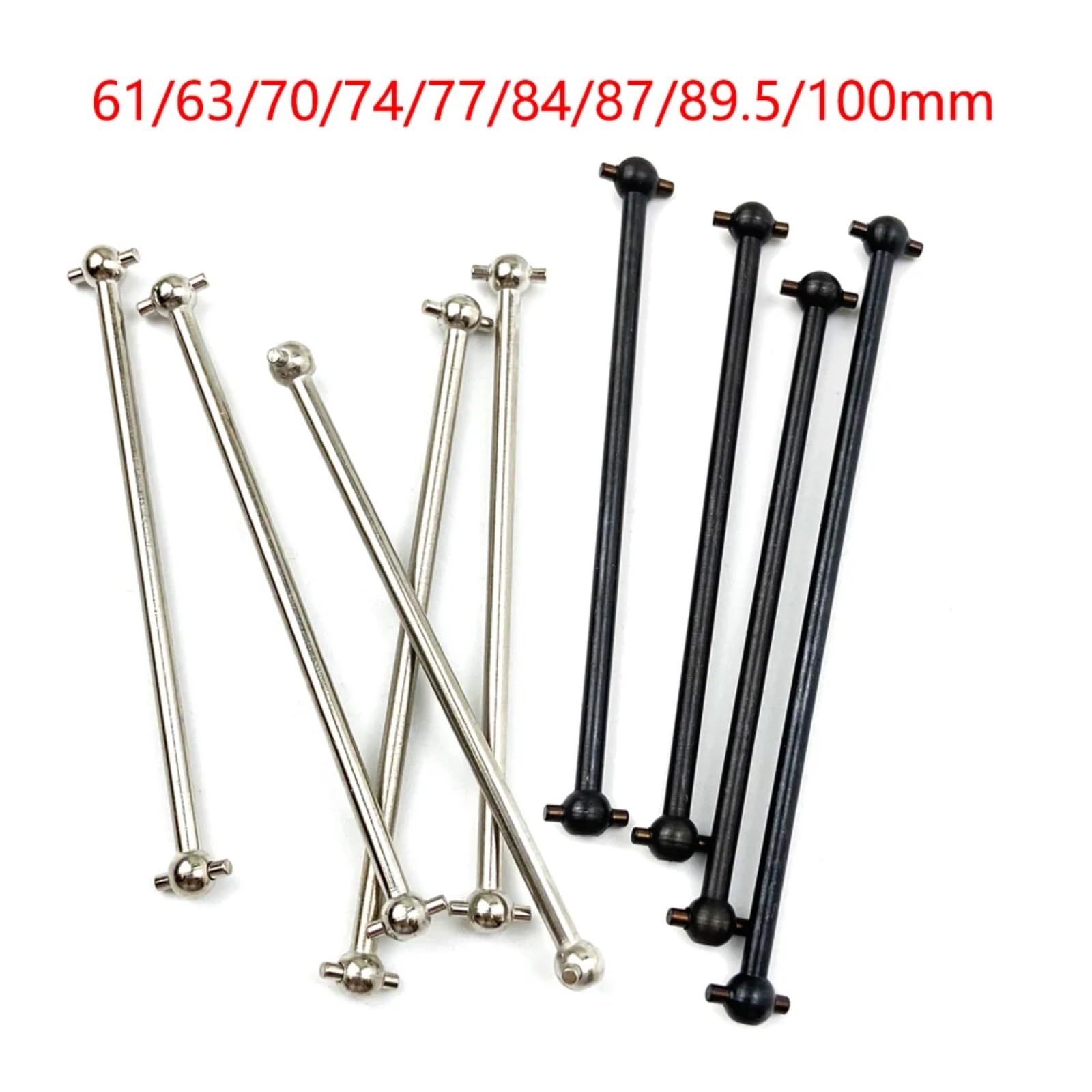 4 Antriebswellen Für HSP 1/10 RC Auto – 88 Mm, Metall, Schwarz