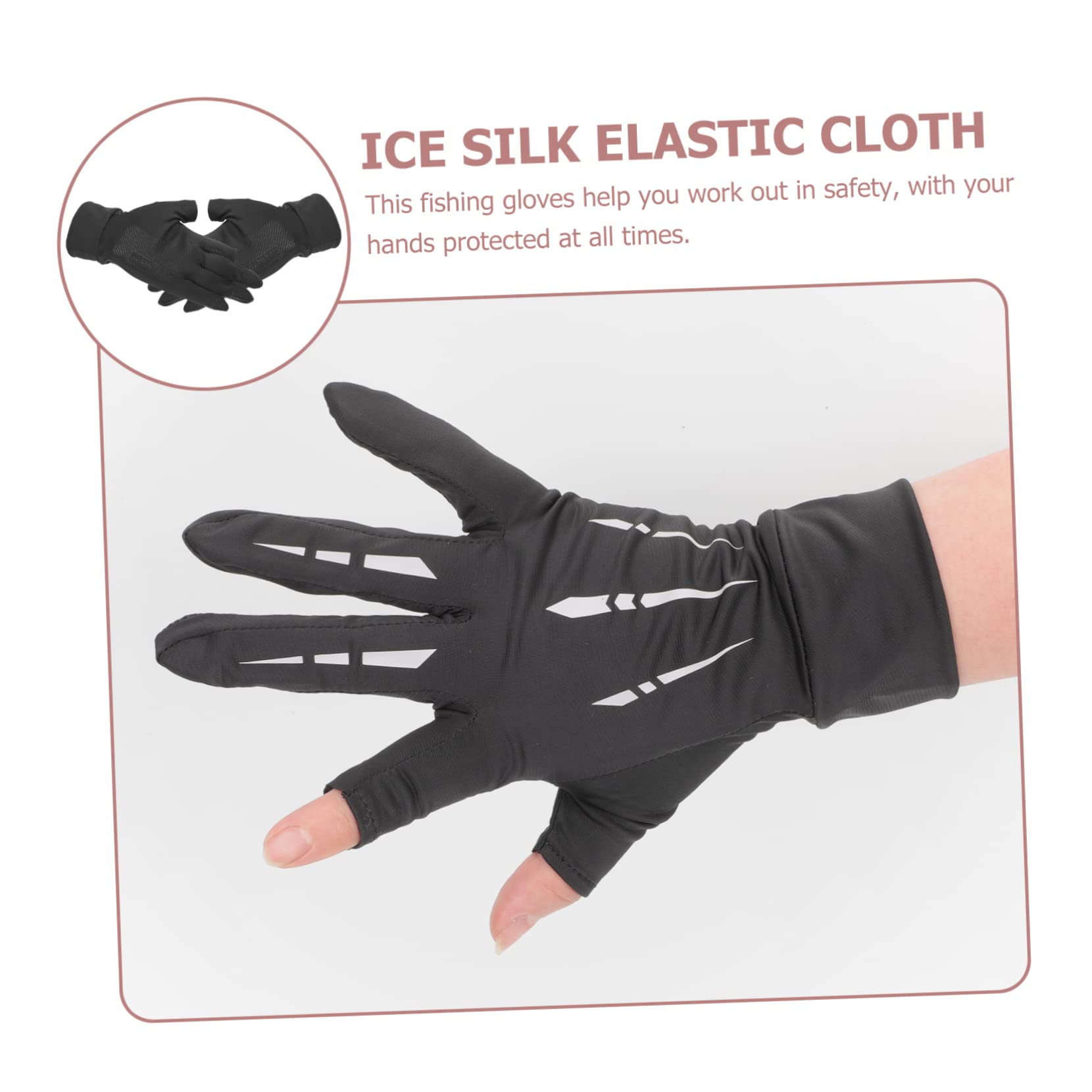 Toddmomy Sun Protection Gloves Best Outdoor Gloves for Cold Weather Fishing Breathable Non-Slip