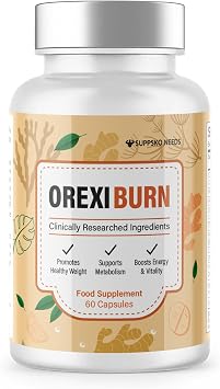 OrexiBurn 60 Capsules All Natural Supplement GMO Free Advanced Formula Pills OREXI Burn