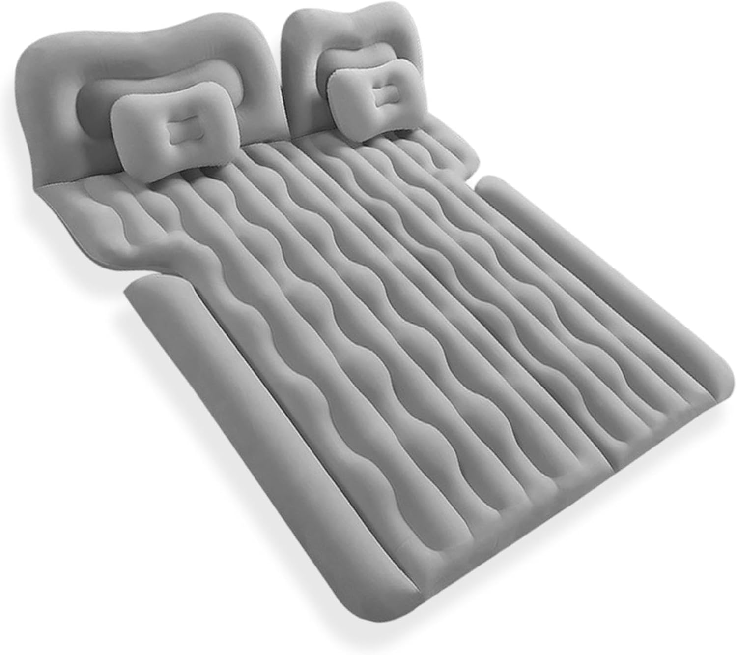 Car Air Mattress for Nissan Pathfinder Rock Creek SUV 2024-2025, Portable Inflatable Bed for Trunk Backseat Flocked Surface for Camping Travel for SUV MPV Minivan,Grey-Without Foot Pier