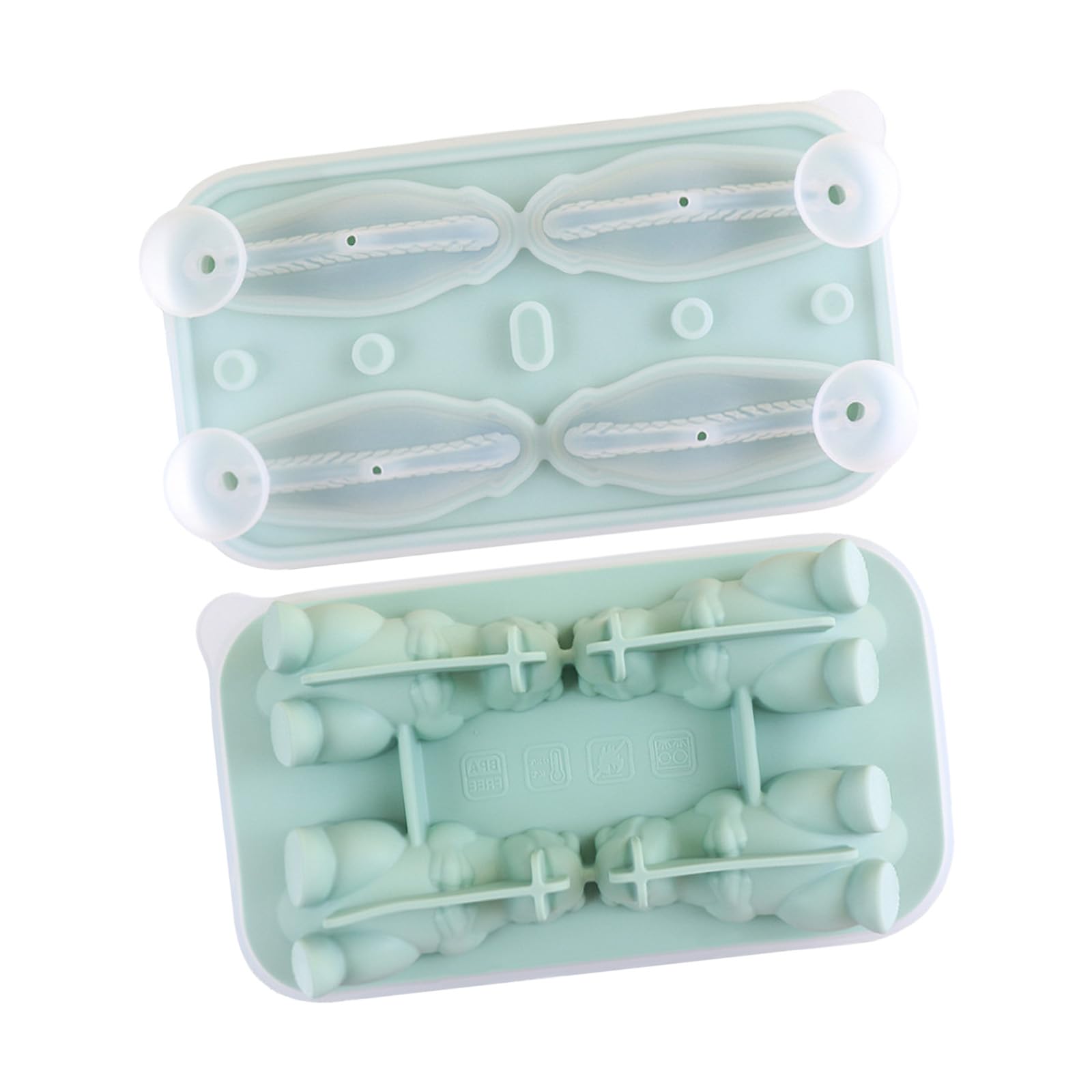 Buxuaaaa Creative Dinosaurs Shape Ice Cubes Maker Fun Freezing Cubes Maker for Cocktails and Childrens Themed Event Candy Molds