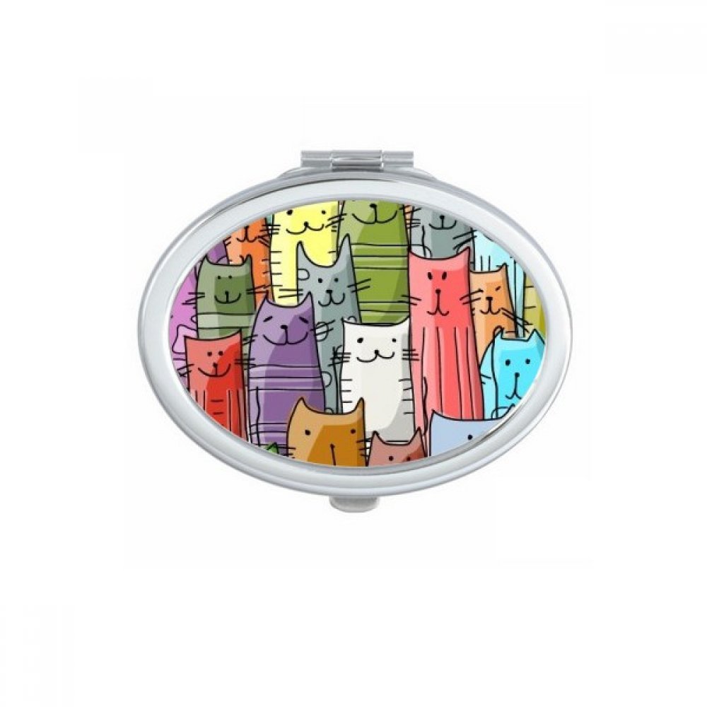 Miroir de maquillage chat pour éviter les bavures de mascara en voyage
