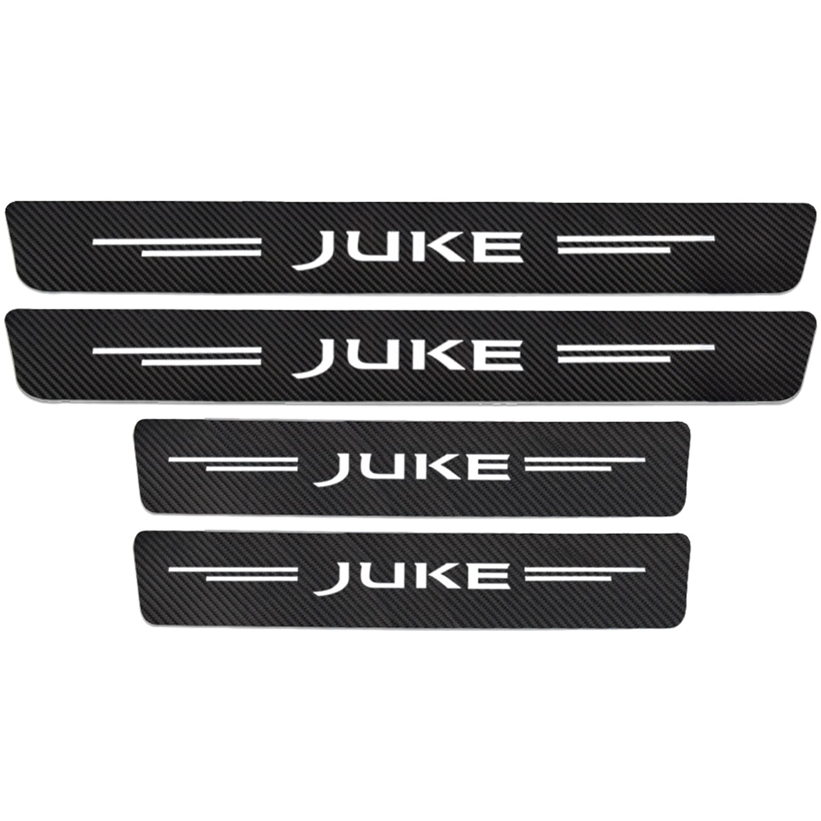Symilov Car Door Sill Protector for Nis-san JUKE 2013-2024, 4Pcs Anti Scratch Carbon Fiber Threshold Edge Entry Guard Stickers Kick Plates Styling Accessories,White