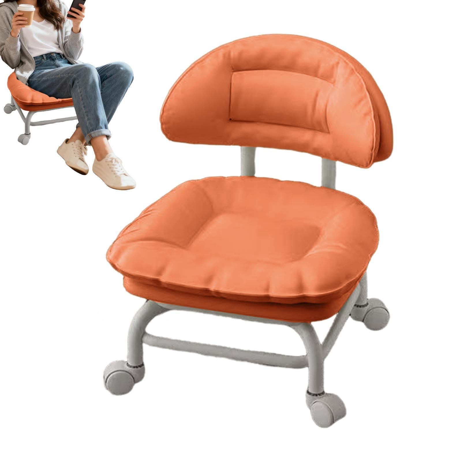 Tabouret Bas Roulant Avec Mini chaise compacte sans accoudoirs à roulettes