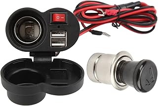 Carregador USB duplo à prova d'água para motocicleta carregador USB duplo carregador de guidão de motocicleta, peças de substituição USB carregador de telefone para motocicleta, carregador USB duplo para motocicleta