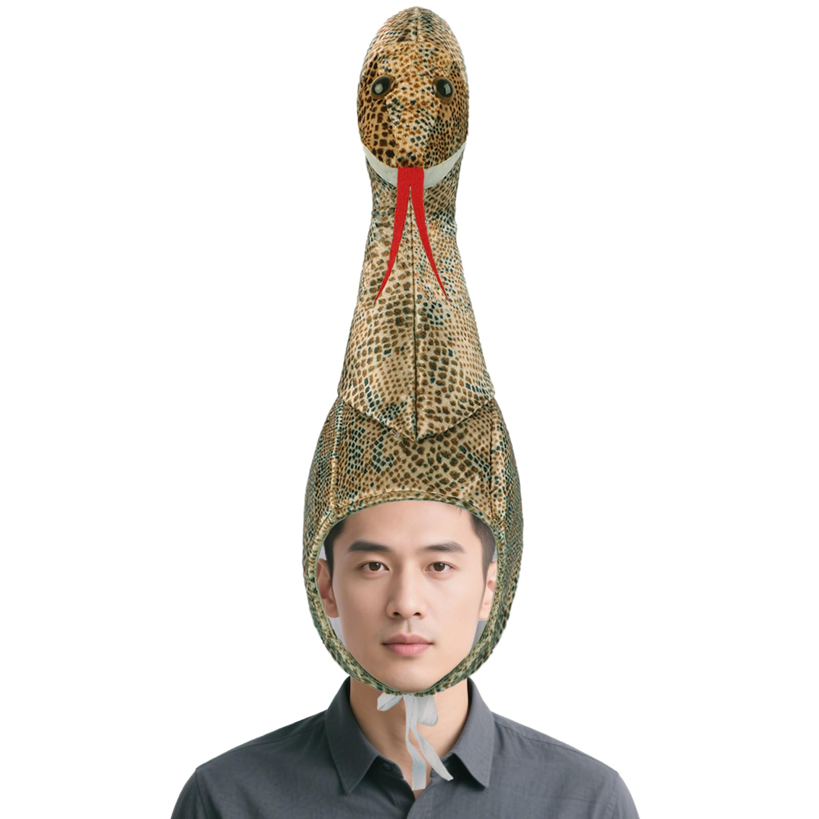 OhMill Adults Halloween Cosplay Hat Animal Snake Headwear Photo Shoot Animal Props Python Role Play Costume