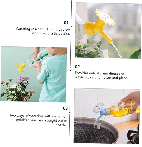 Miniatura 8 de Juego de rociadores de botellas 2 en 1, paquete de 4 rociadores de riego para plantas, boquilla fina y rociador para flores