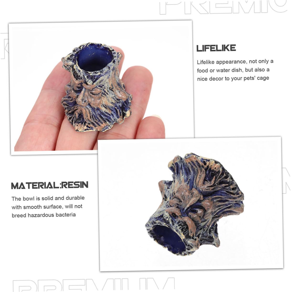 VANZACK 12piezas Tazón De Alimentación para Reptiles De Comida y Agua Accesorios para Terrario para Tortuga y Material De