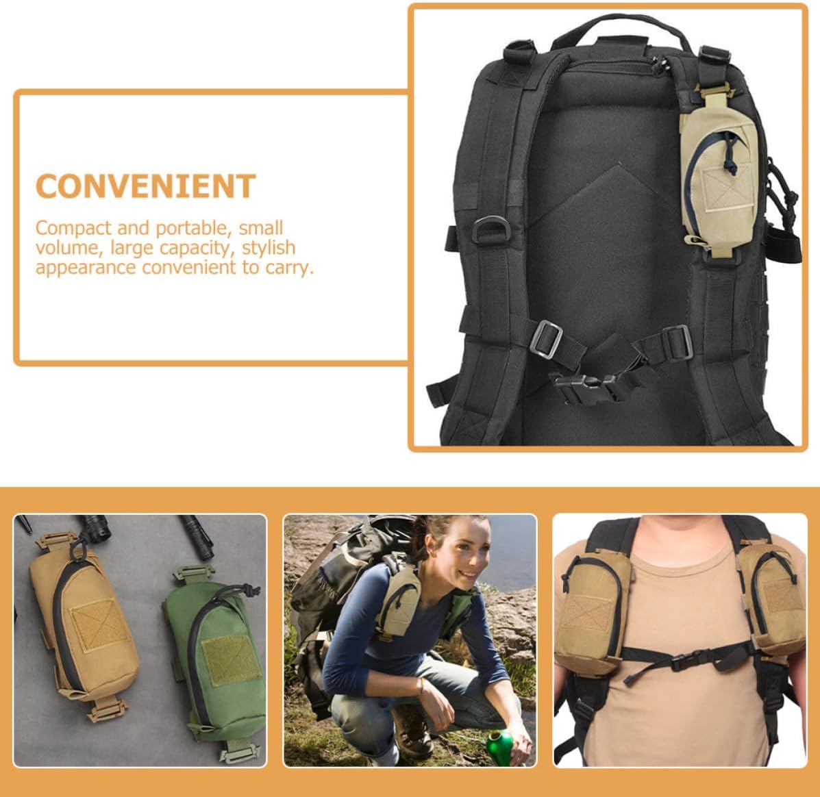 Large Capacity Travel Tool Bag with Portable Design and Oxford Cloth Material, Compact Outdoor Nursing Shoulder Pouch Featuring Adjustable Shoulder Straps for Hiking and Camping