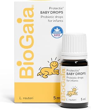 BioGaia Baby Probiotic Drops - Baby Essentials for Colic & Gas Relief, Safe for Newborns, Reduces Crying, Fussing, Colic, Gas, Spit-ups and Constipation, No allergens, Dairy, Soy, Gluten, or Sugar