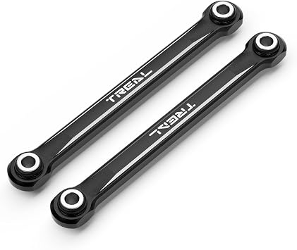 TREAL 7075 Aluminum Front Steering Links 2pcs Rod Linkages Set for Mini MaxxBlack