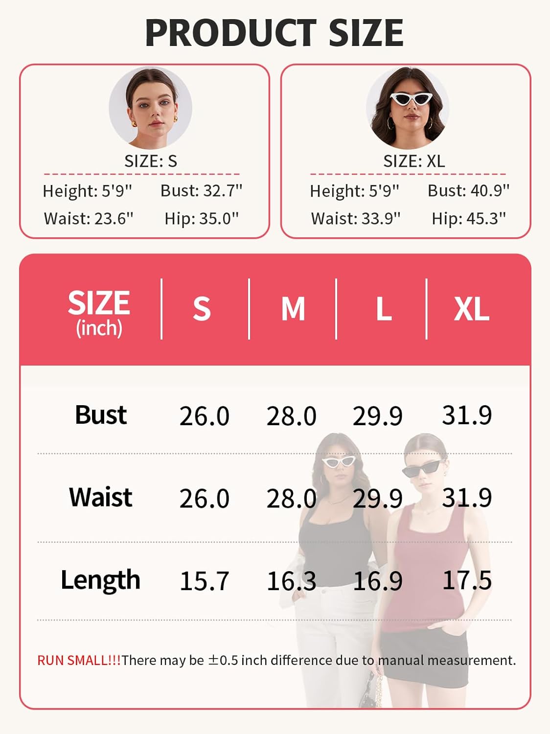 V FOR CITY Womens Square Neck Tank Top with Built-in Bra Ribbed Seamless Camisole Slim Fitted Camis Shirts - Image 5