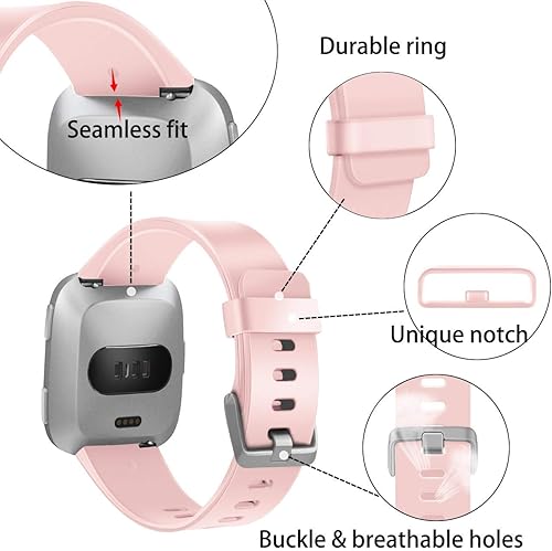 Vista 35 de Wepro - Correas para reloj inteligente, compatibles con Fitbit Versa, Versa 2 y Versa Lite SE, para mujeres y hombres, pequeños y grandes, Azul Azul