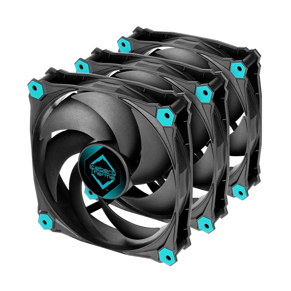 Ventilador de carcasa de 120 mm negro IceGALE refrigeración de PC sobremesa 120x120x25 mm 7