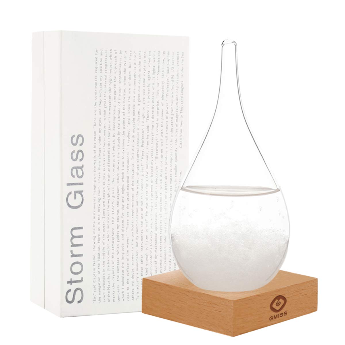 Storm Glass Weather Predictor,for him go Out Decorations,Creative Forecast Nordic Style Decorative,Gifts for Him Home and Office Decorative Glass Bottles (S-1)