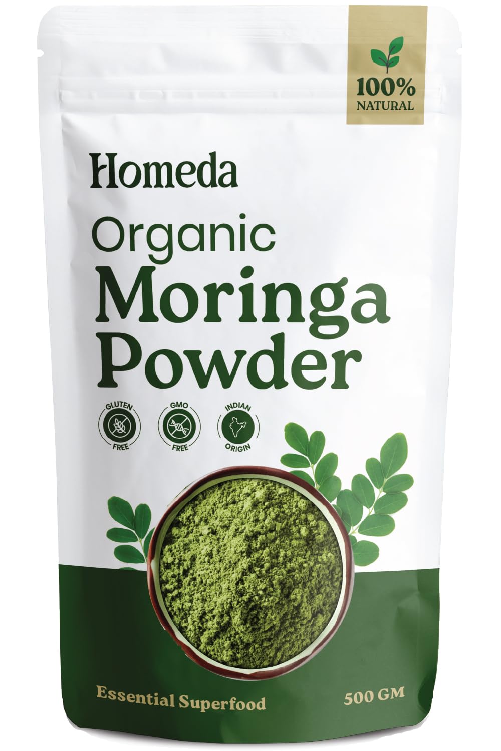 Shudh Online Moringa Leaves Powder Organic, Murungai Leaf powder (500 Grams), Munagaku, Muringayila, Moringo, Morigana, Muringa for hair growth, weight loss, face, tea