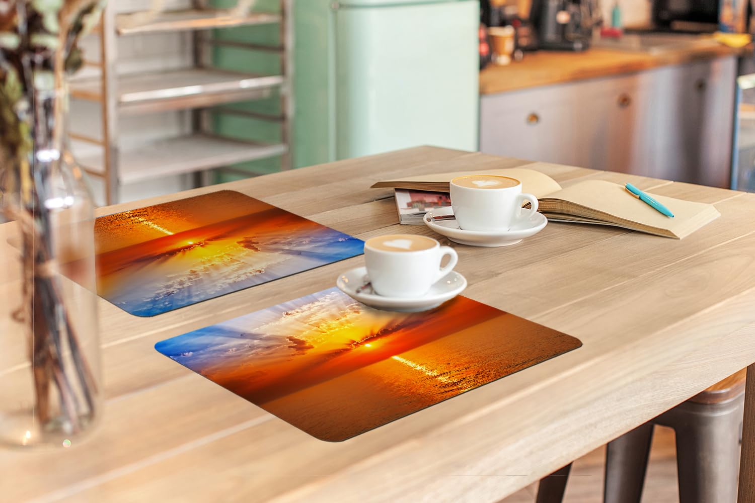 Set di Tovagliette Colazione Lavabili 6 Pezzi 45x30 cm Tovaglietta