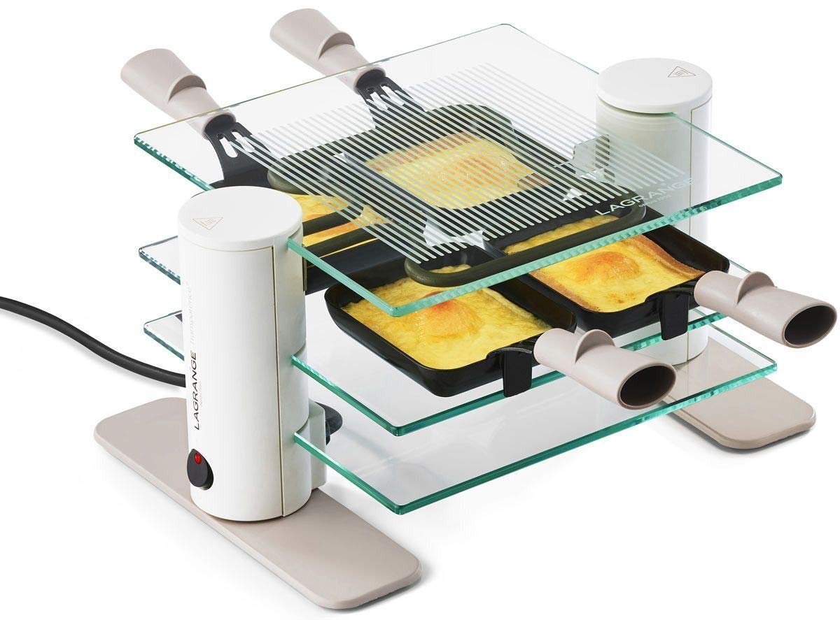 Lagrange - 009408 - Appareil … raclette 4 personnes 600w en verre transparence min‚ral