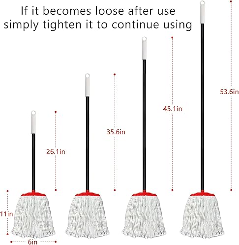 Miniatura 2 de Trapeadores de algodón para interiores para limpieza de suelos, mopa de limpieza interior para suelos de madera, azulejos, suelos de madera dura,