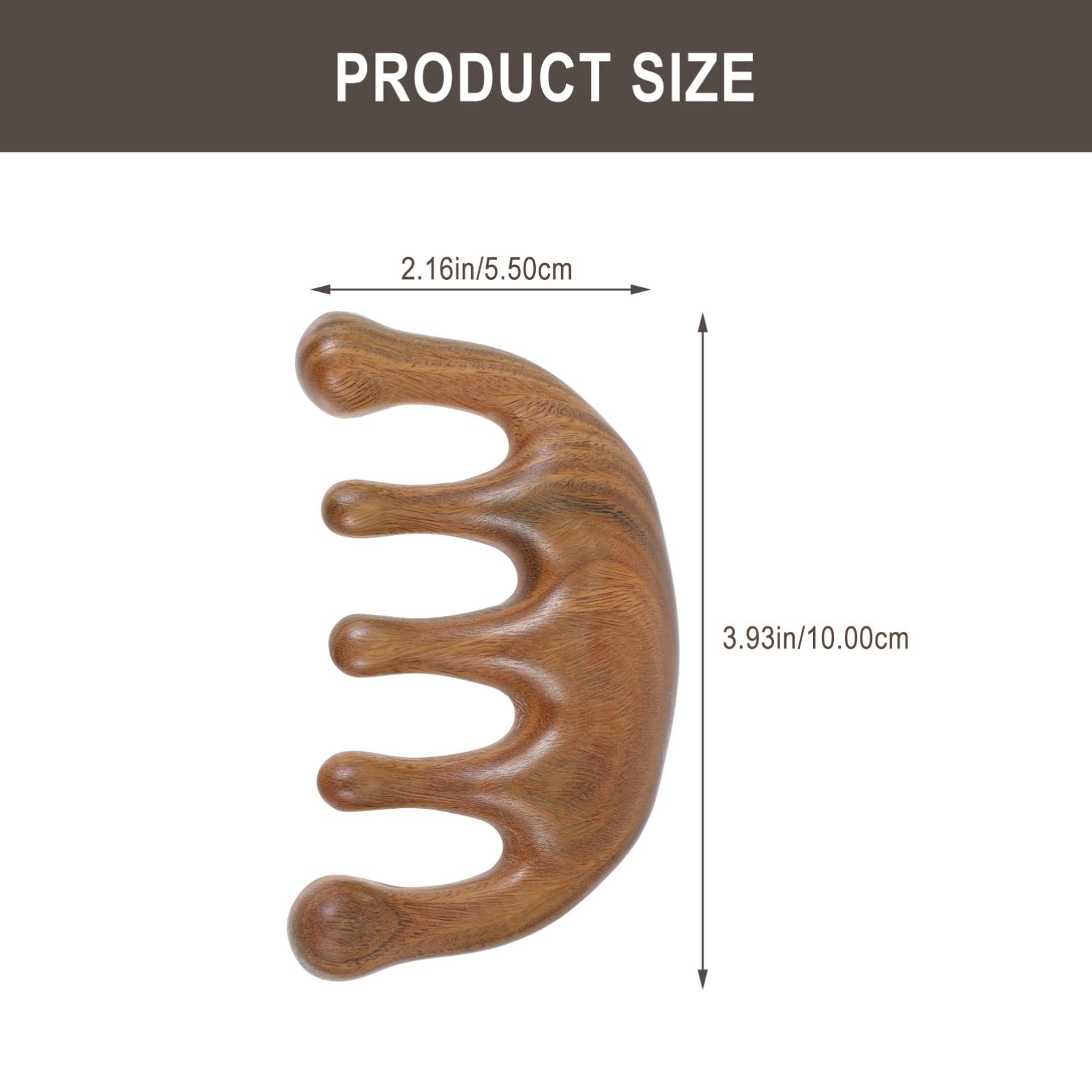 VINTORKY 1pc Green Sandalwood Massage Comb Scalp Shampoo Brush Massage Tools Oil Applicator for Hair Body Massager Message Comb Mens Comb Guasha Massage Tool Massager for Headache Combs