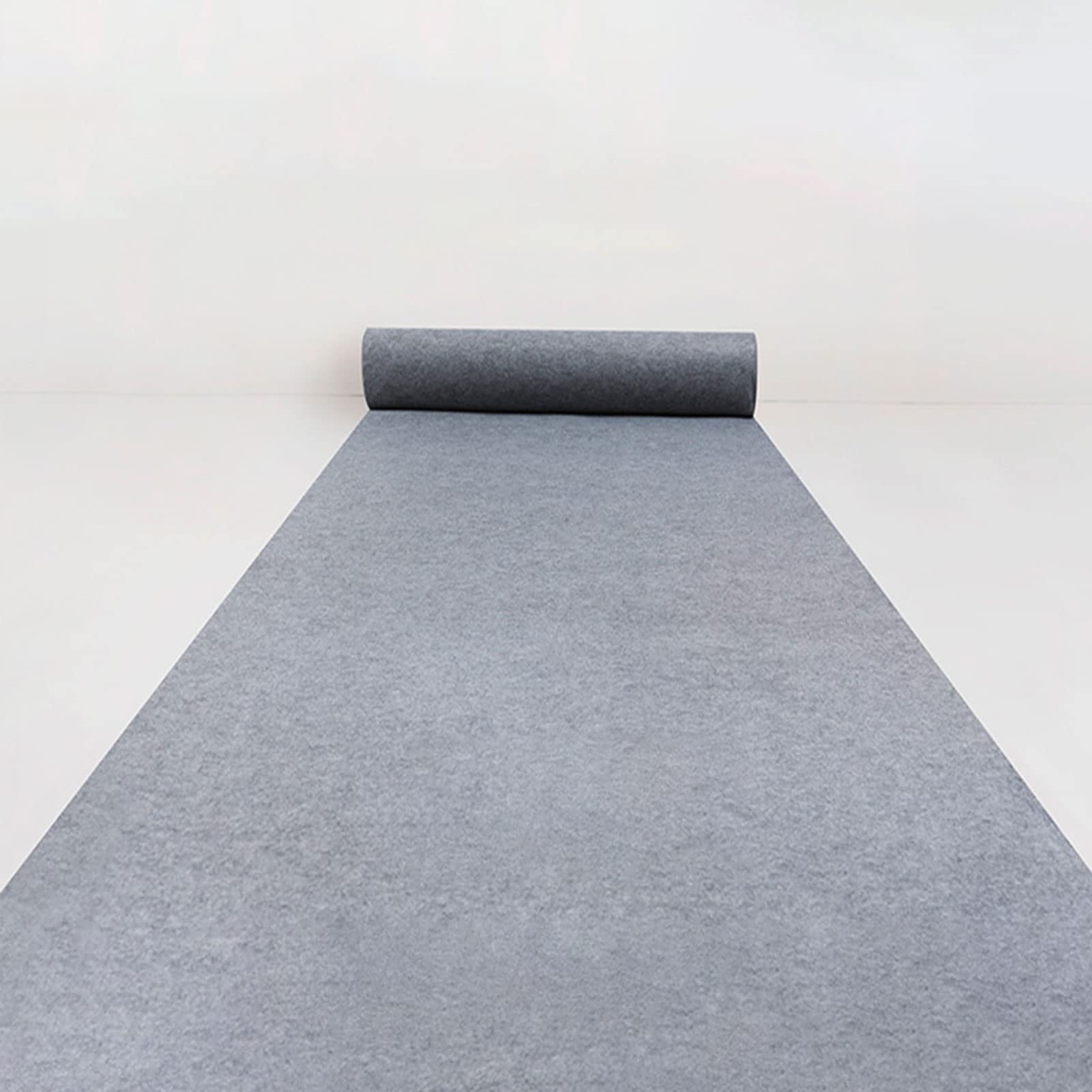 Gangenläufer, Grauer Hochzeits-Gang-Läufer-Teppich, 2 mm Dicke, mehrere Größen(1.2x25m)