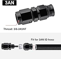 Vista 47 de EVIL ENERGY 6AN PTFE Manguera de extremo recto en color negro para manguera PTFE únicamente