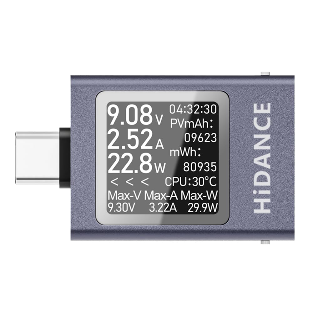 ISTOVO HDC-085C DC 4,5-50 V 0-12 A PD3.1 Multifunktions-Digitalanzeige DC-Spannung Amperemeter Leistungsmesser Typ-C-Zellenladetester