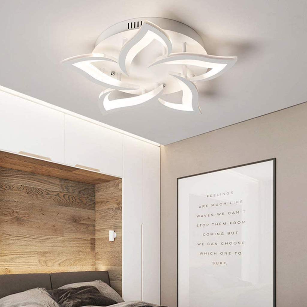 Lfoute Plafoniera LED A Fiori Dimmerabile – 10 Teste, Telecomando Incluso – Lampada Da Soffitto Moderna Per Soggiorno E Camera, Luce Regolabile 3000K-6500K