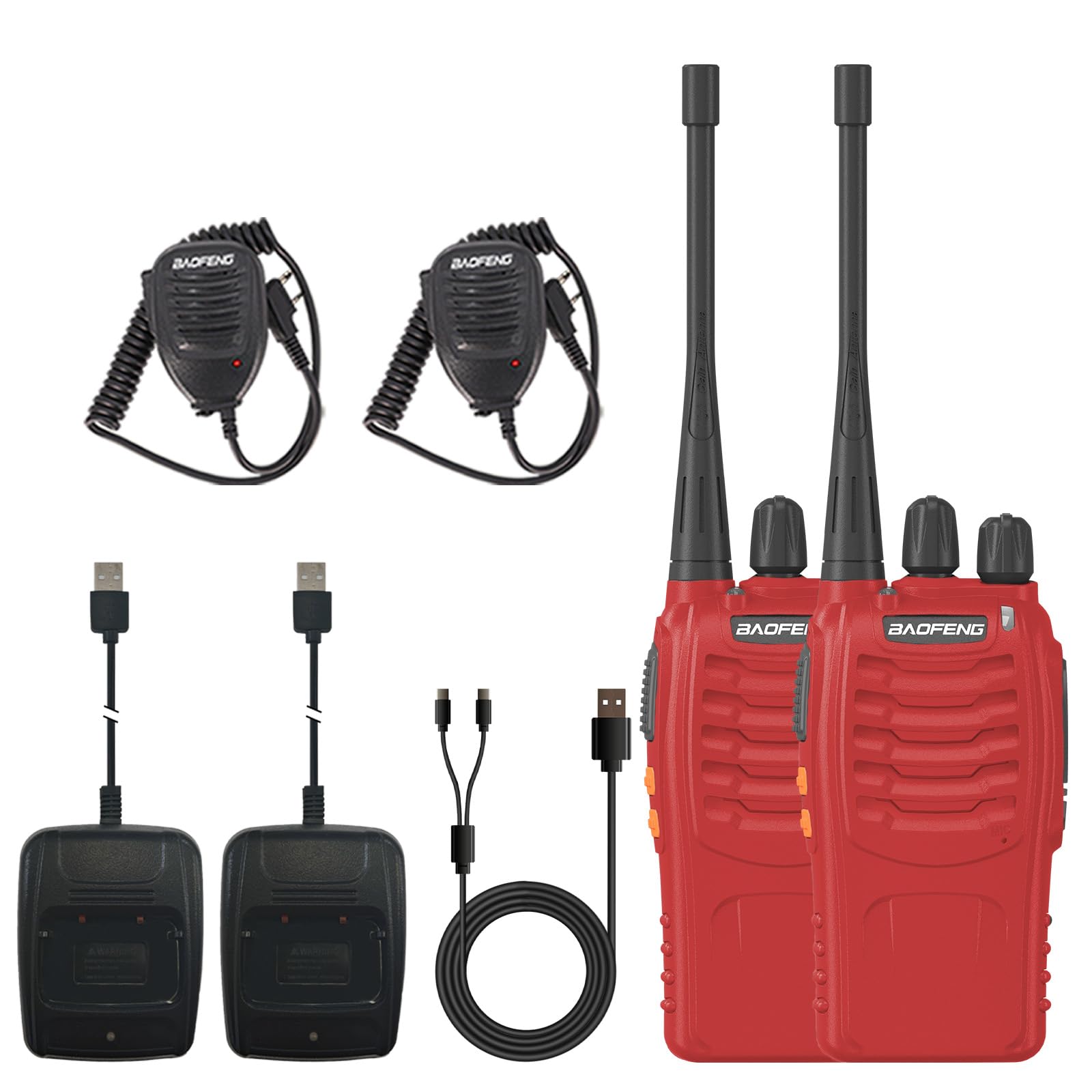 Amazon.com: 2 Pack BAOFENG BF-888S Walkie Talkie Upgraded USB-C