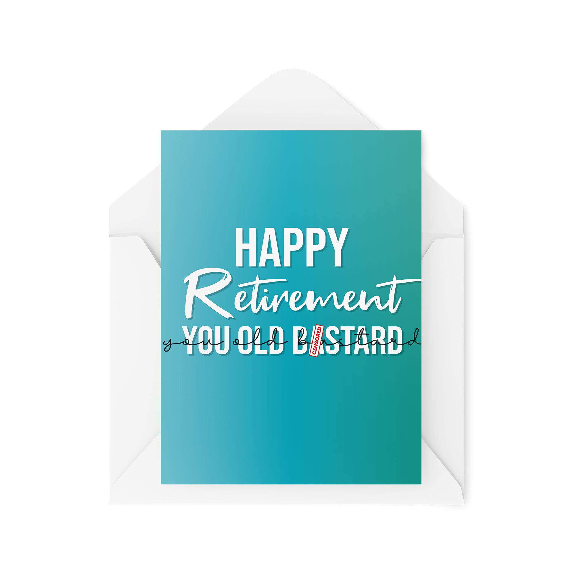Funny Retirement Cards, Leaving Work Card, You Old B*stard, for Him Novelty Witty Sweary Profanity Banter Colleague Retired Joke, CBH498