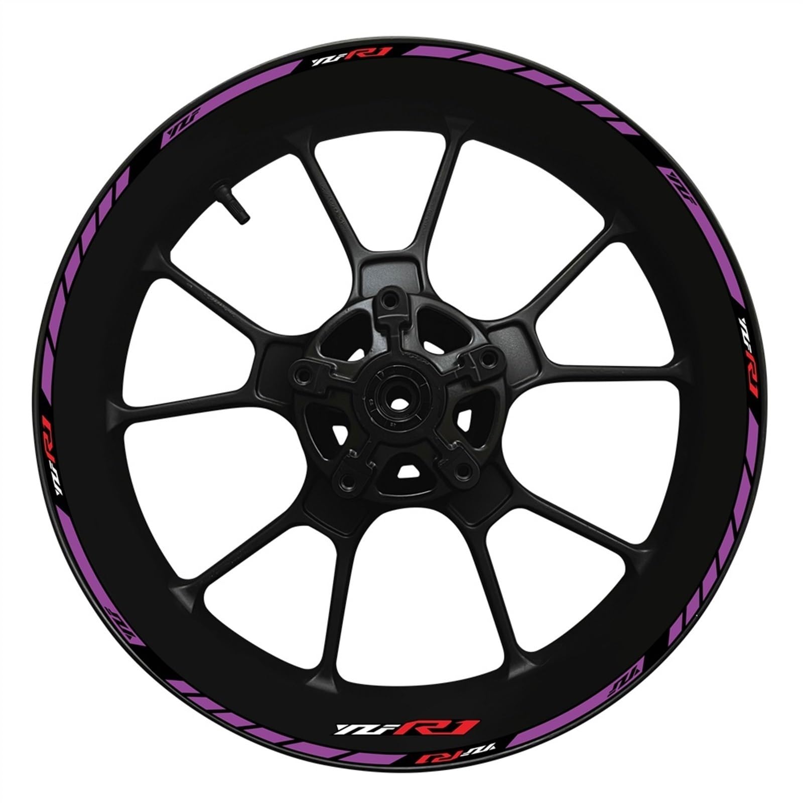 Motorcycle Wheel Hub YZF R1 Decal Decoration Set Rim Modification Reflective Sticker for Yamaha YZFR1 2022 Decorative(Color2)
