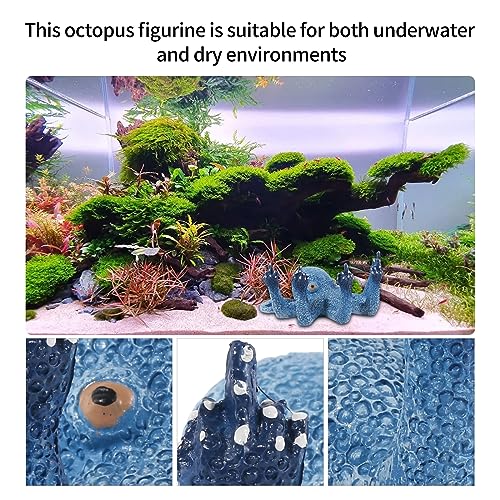 image for qumHmup Octopus Aquarium Ornaments Decoration, Blue Artificial Sea Lif
