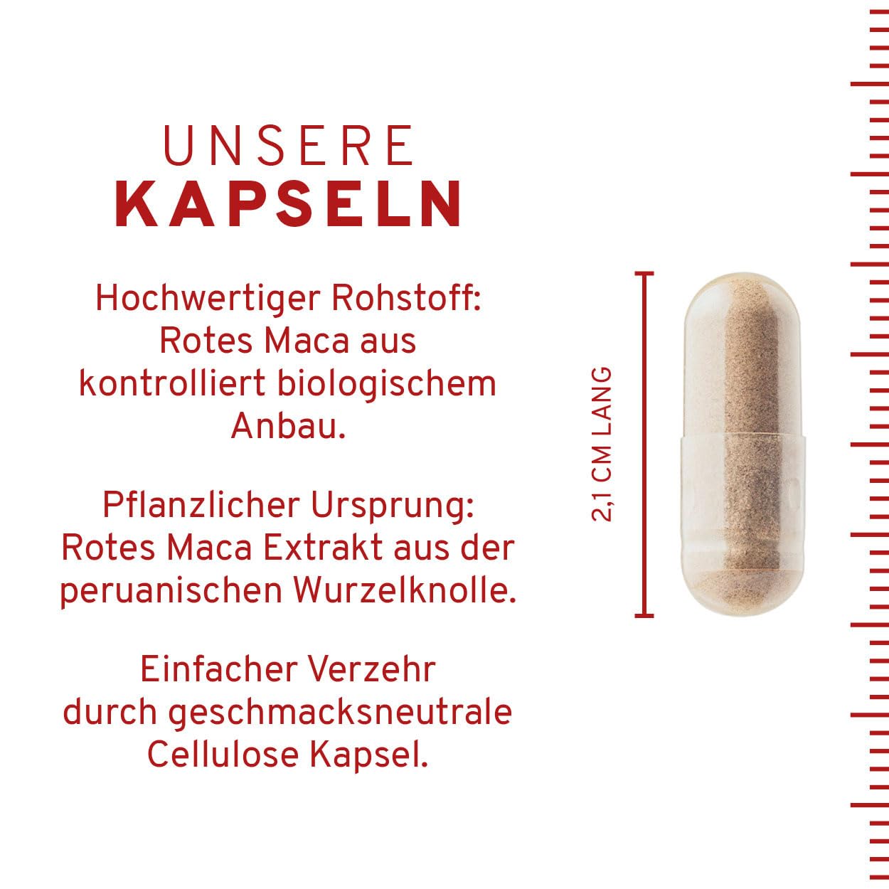 InnoNature Bio rotes Maca-Extrakt Kapseln | Rotes Maca aus rein natürlichen Inhaltsstoffen | 90 Kapseln, 450 mg Extrkt pro Kapsel | glutenfrei, vegan, ohne Zusätze