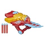 Marvel Avengers Mech Strike Monster Hunters Iron Man Monster Blast Blade Roleplay Toy with 3 NERF Darts, Toys for Kids Ages 5 and Up