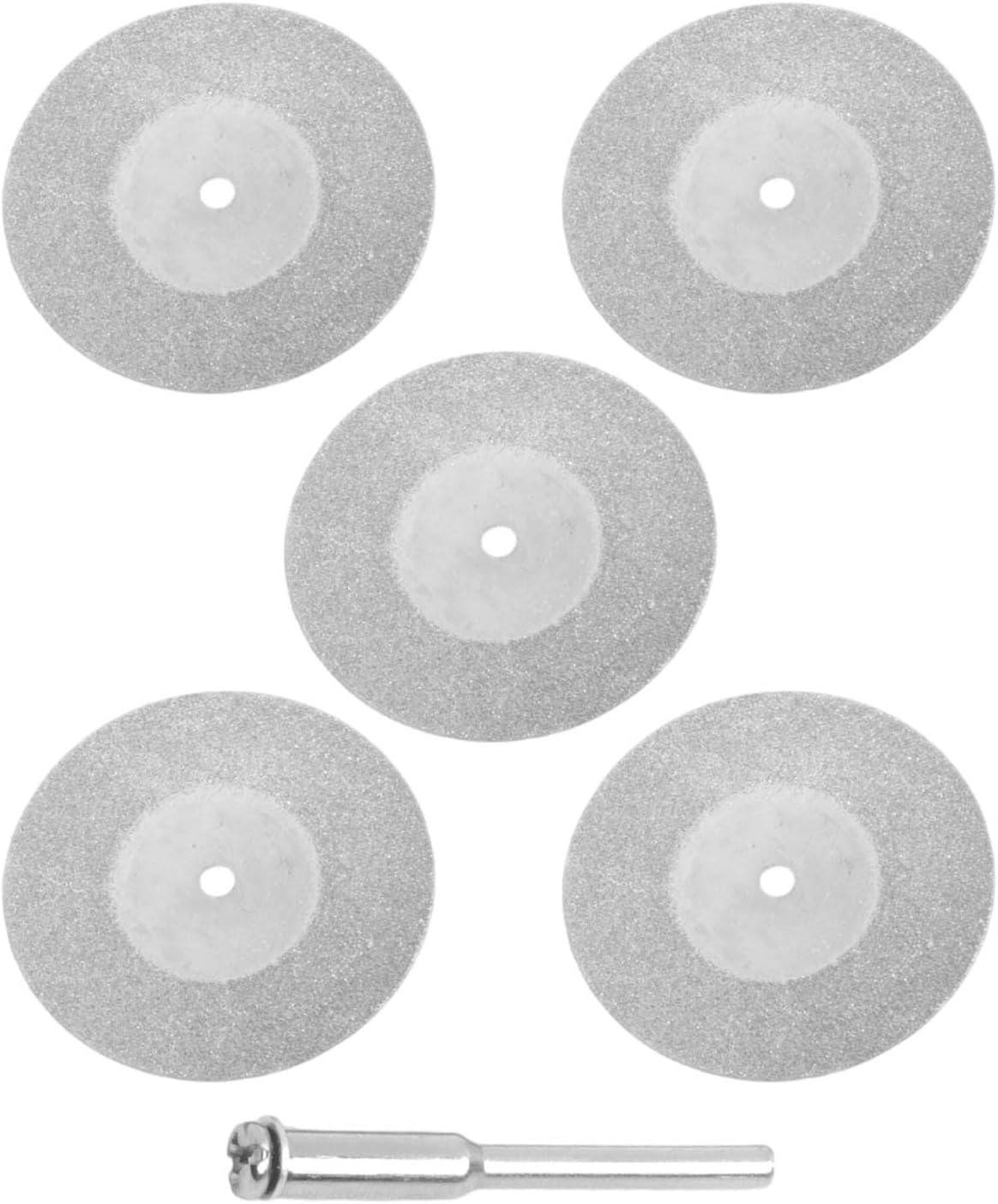 6pcs Emery Cutting Discs for Rotary Grinder with Mandrel - Circular Saw Blades for Cutting Wood, Glass, Metal, Ceramic, Stone, Marble, and Masonry (20mm)