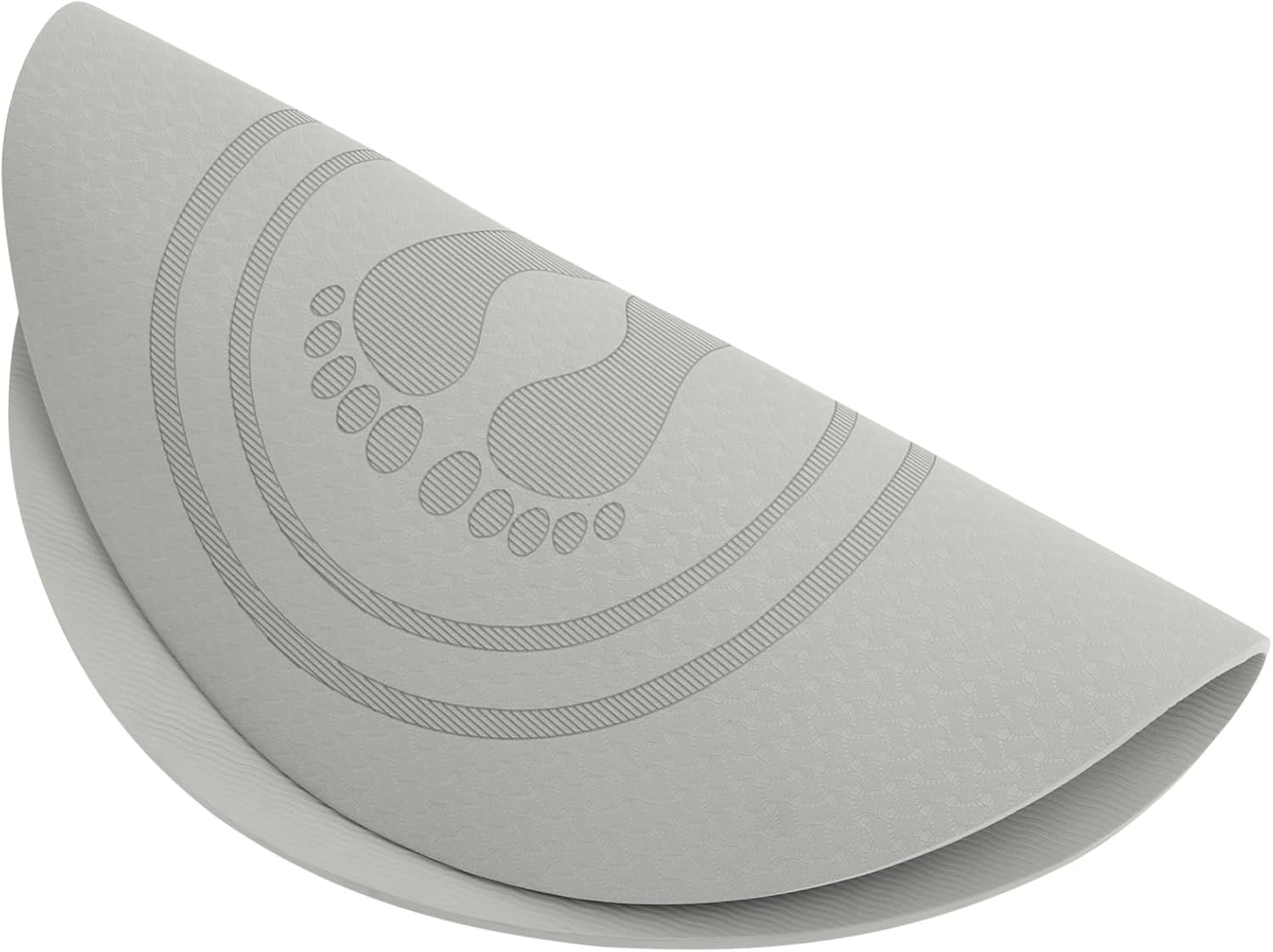 Tpe Non-slip Jump Rope Mat Gray Shock-absorbing Fitness Cushion Thickened Indoor Exercise Pad for Adults Home Gym Yoga Workout