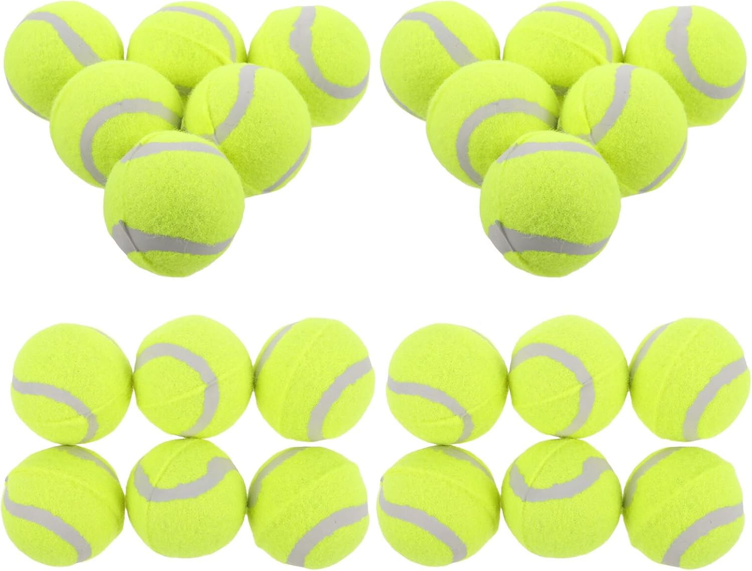 22pcs Dog Tennis Balls for Dogs Elastic Rubber Interactive Playing Balls Sturdy Chew for Small Medium Large Exercise Training Pet Supplies